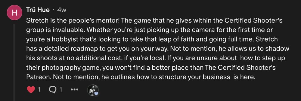 Patreon member review